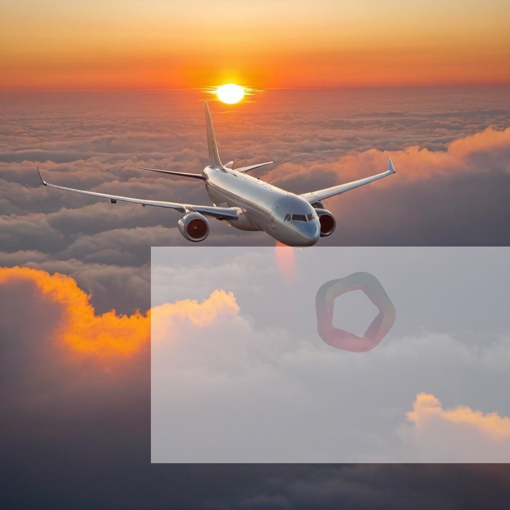 A_commercial_airplane_flying_above_the_clouds_with_the_sun_setting_in_the_background.jpeg